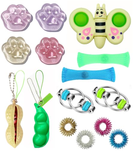 T TAKONE Fidget Box 15-teilig – Anti-Stress Spielzeug Set für Kinder & Erwachsene, ADHS Hilfsmittel Schule, Sensorik & Konzentration T TAKONE Fidget Box 15-teilig – Anti-Stress Spielzeug Set für Kinder & Erwachsene, ADHS Hilfsmittel Schule, Sensorik & Konzentration von T TAKONE