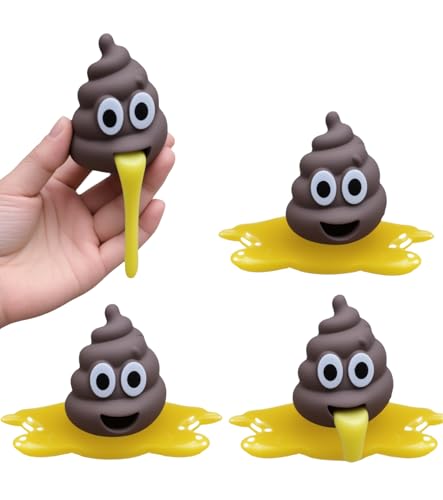 TAKONE Puking Ball Kackwurst Stressball – 4 Stück Lustige Quetschbälle in Kotform, Anti-Stress Spielzeug für Kinder & Erwachsene, Mitgebsel Party TAKONE Puking Ball Kackwurst Stressball – 4 Stück Lustige Quetschbälle in Kotform, Anti-Stress Spielzeug für Kinder & Erwachsene, Mitgebsel Party von T TAKONE