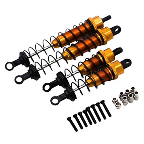 T TOOYFUL 4 Pack Einstellbare Öl 70mm 98mm und Hinten aus aus Stoßdämpfer Dämpfer für 1/12 12428 12423 12429 LKW Crawler, Goldene von T TOOYFUL