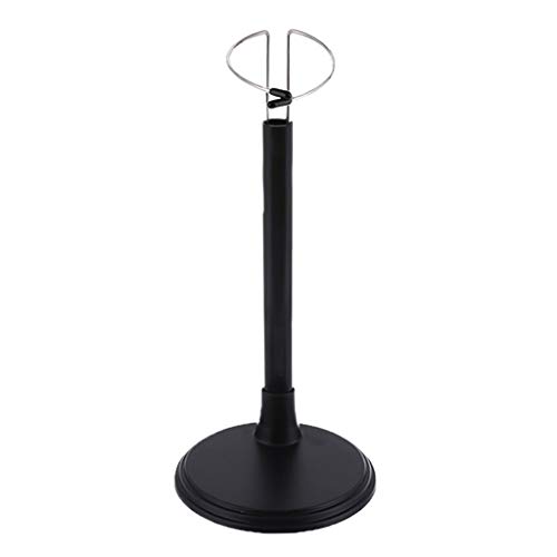 T TOOYFUL Verstellbar Puppenständer Unterstützung für Puppen, Puppen Kleidung Display Stand Modell Halterung, Schwarz, 35CM Schwarz von T TOOYFUL