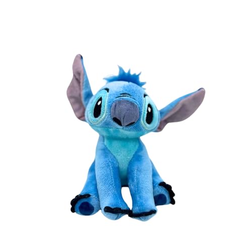 Disney Stitch Kuscheltier Bag Clip 14 cm – Lilo und Stitch Stofftier, Dreaming Stitch Plüschtier, Stitch und Angel Accessoire für Taschen & Schlüssel – Stitch Sachen für Fans (Stitch Blau Sitzend) von TA&MA