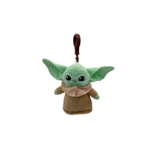 Star Wars Mandalorian | The Mandalorian Bag Clip 10 cm - Baby Yoda Plüsch 100% Polyester - Yoda Kuscheltier flauschig für Kinder ab 3 Jahren, ideal für Schule und Reisen von TA&MA