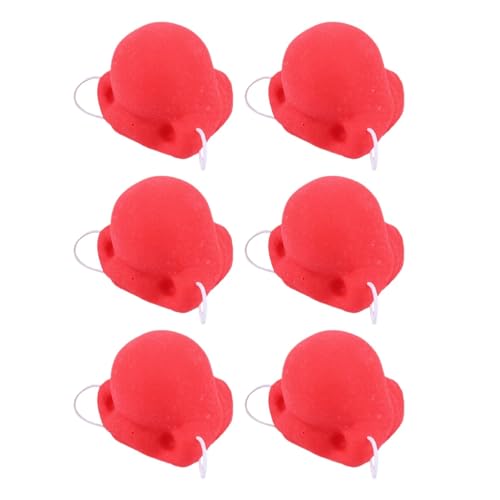 Clown Clown Nase, 6pcs Gummi Zirkus Clown Nase Cosplay Schwamm Lustige Nasen Clown Nasen Ball Anime Party Streich Nase für Rollenspiele Party Requisiten Zirkus von TABSIRAH