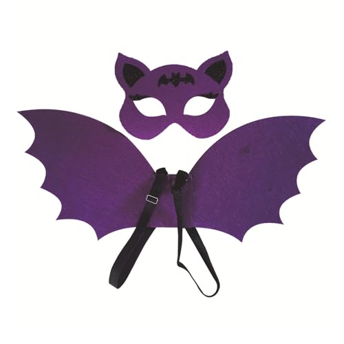 Halloween-Fledermausflügel – dekorativer Fledermausflügel für Kinder mit Gesichtsabdeckung, Rollenspiel-Requisiten, Kostüm für Halloween-Party, leichte Fledermausflügel von TABSIRAH