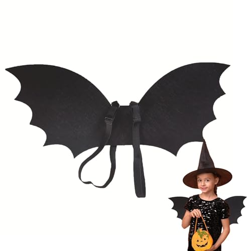 Kleine Fledermausflügel Cosplay, mit Gesichtsabdeckung, Halloween-Kostüm-Zubehör – lebendiges Karnevalskostüm, leichte Fledermausflügel für und Mädchen von TABSIRAH
