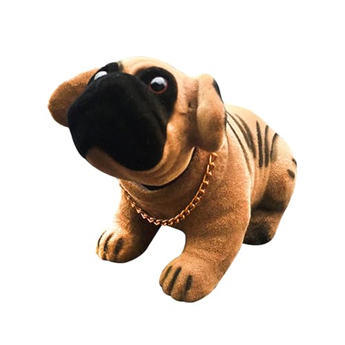 TABSIRAH Shaking Dog For Car | Heads Puppy Decor - Resin Dog Dashboard Crafts, Simulated Nodding Dog Ornaments Flocking For Car Dashboard Household von TABSIRAH