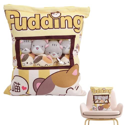 TADAYIM Süßes Plüschkissen, Stofftierplüsch - Cartoon-Katzenkissen gefüllte Plüschpuppen,Tischdekoration, weiches Kinderspielzeug für Wohnzimmer, Schlafsaal, Auto, Wohnung, Schlafzimmer TADAYIM Süßes Plüschkissen, Stofftierplüsch - Cartoon-Katzenkissen gefüllte Plüschpuppen,Tischdekoration, weiches Kinderspielzeug für Wohnzimmer, Schlafsaal, Auto, Wohnung, Schlafzimmer von TADAYIM