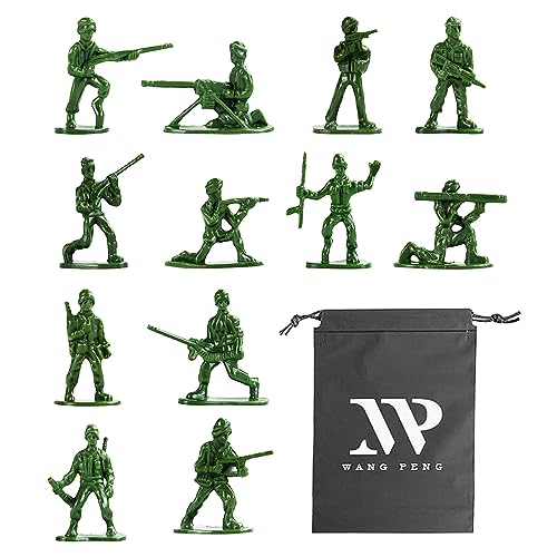 Set mit 100 Soldatenfiguren, 1 schwarze Aufbewahrungstasche, Traditionelle Grüne Armee-Soldaten, Militär-Actionfiguren, Kriegsaktion-Figuren von TAFACE