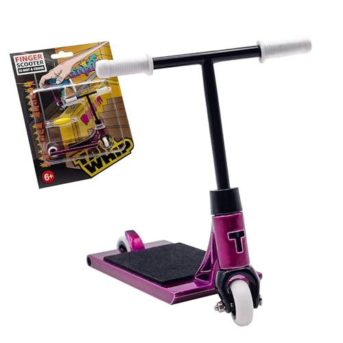 TAILWHIP Finger Scooter aus Metall – Mini Roller Spielzeug für Tricks, Fördert die Handmotorik – Kompatibel mit Tech Deck Fingerboard, Skatepark und Finger Bike BMX, Purple von TAILWHIP