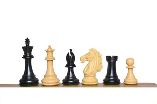 Alban Luxury Staunton Schachfiguren mit 2 zusätzlichen Königinnen - 10,2 cm Elite Series gewichtetes Ebenholz (gefärbt) | Premium-Schachset Geschenk für Ihn von TAJ CHESS STORE