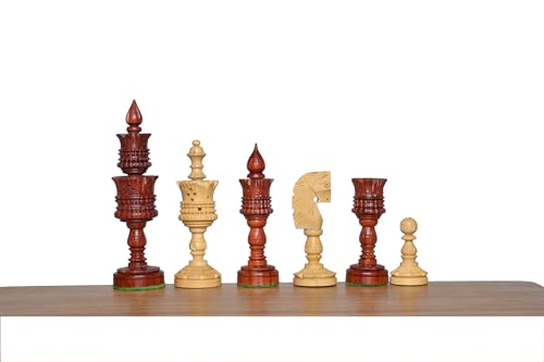 Lotus-Serie – einzigartiges, handgeschnitztes Schachset & künstlerische Schachfiguren mit einem 11,4 cm großen König Taj Chess Store von TAJ CHESS STORE