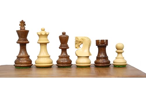 Nur russisches Zagreb-Schachfiguren-Set, luxuriöses, einzigartiges Schachset aus goldenem Rosenholz, bestes Geschenk für Sie oder Ihn, Schach Moskau, 7,6 cm von TAJ CHESS STORE