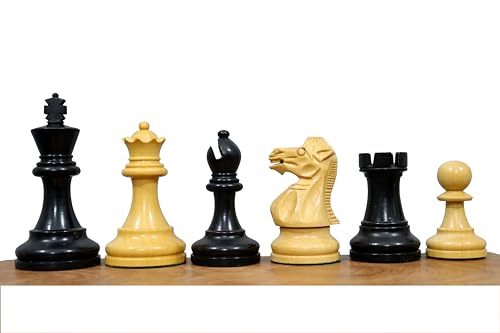 Professionelle Staunton-Schachfiguren, nur 2 zusätzliche Königinnen | Handgefertigte Schachfiguren aus Ebenholz | beschwertes Schachset – 8,9 cm König Taj Chess Store von TAJ CHESS STORE