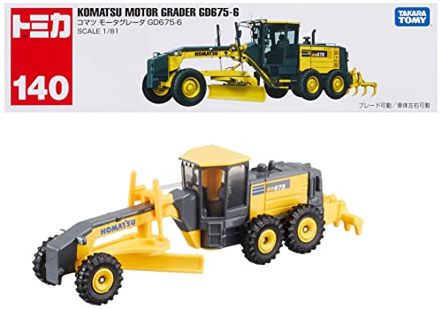 Tomica No.140 Komatsu motor grader GD675-6 von TOMY