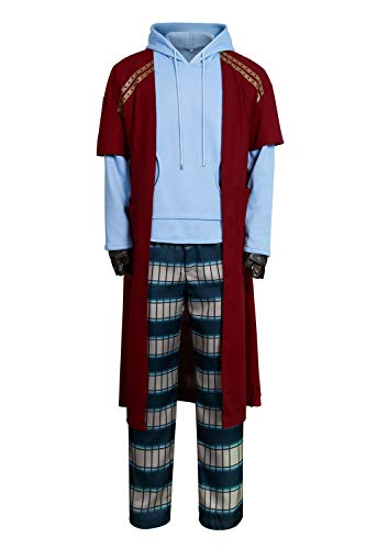 TAKERLAMA Fat Adult Herren Kostüm Outfit Casual Coat Hoodie Hose Handschuhe Anzug Halloween Thema Party Cosplay Full Set (XXX-Large) von TAKERLAMA