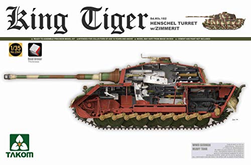 Takom TAK-2045 - Modellbausatz WWII German Heavy Tank Sonderkraftfahrzeug 182 King Tiger Henschel Turret w/Zimmerit von TAKOM