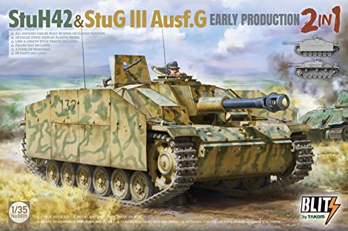 Takom TAK8009 8009 StuH42 & StuG III Ausf.G Early Production 2 in 1 - Maßstab 1:35 - Modellbau von TAKOM