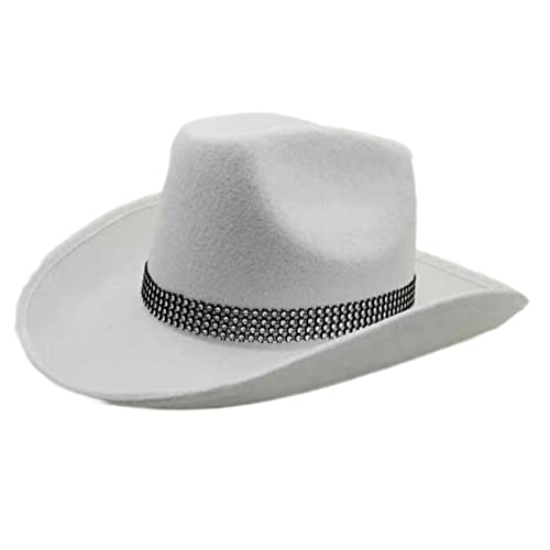 TAKOXIA Cowboyhut, Cowboyhut für Mädchen, glitzernder Cowgirl-Hut mit funkelnden Strasssteinen, niedlicher Geburtstagsparty-Hut, Kostümzubehör von TAKOXIA
