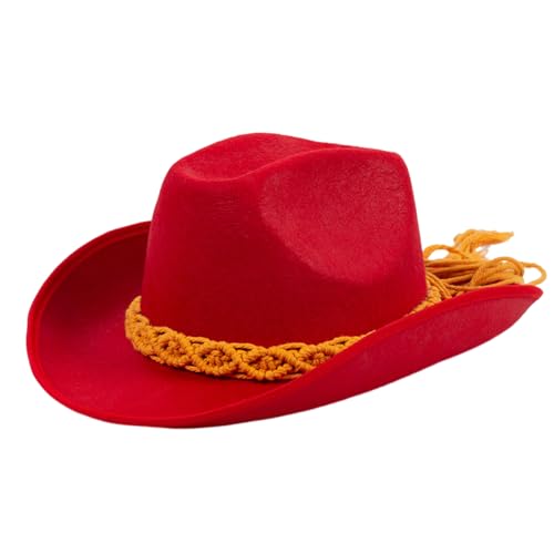 TAKOXIA Cowboyhut für Erwachsene, Unisex, Cowboyhüte mit Webhut, Seil, ethnischer Stil, Cowgirl-Hut, Modell-Show, Fotografie, Cowboyhut, einfarbig von TAKOXIA