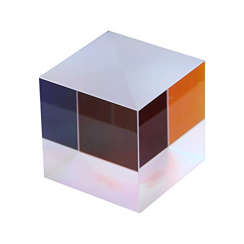 TAKOXIA Würfelprisma, bunter Kombinierer, Splitter für dichroitisches Würfelprisma, Glas, ngulares Prisma zum Unterrichten von Licht von TAKOXIA