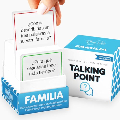 200 Familiengesprächskarten - Telefone ablegen & mit der Familie verbinden - Lernen Sie sich mit sinnvollem Gespräch besser kennen - Lassen Sie Kinder sich selbst ausdrücken - Spanisch von TALKING POINT CARDS