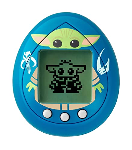 Bandai Grogu Tamagotchi Nano Blue Version, ziehen Sie Baby Yoda mit diesem 4 cm großen Tamagotchi Star Wars Spielzeug auf, kümmern Sie Sich um das Kind aus der TV-Show The Mandalorian als Haustier von TAMAGOTCHI