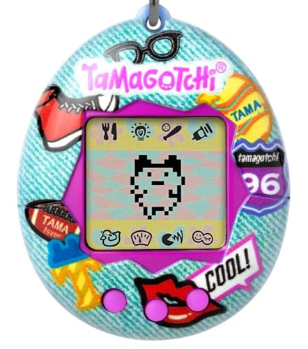 BANDAI - Tamagotchi - Original Tamagotchi - Denim Patches - virtuelles elektronisches Haustier - 42954 von TAMAGOTCHI