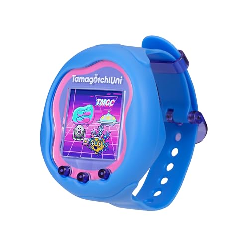 Bandai - Tamagotchi Uni - Verbindungsfähiges Tamagotchi mit Armbanduhr - Interaktives Tamagotchi-Tier - Tamagotchi auf Deutsch - Blaues Modell - Spielzeug für Kinder ab 6 Jahren - 43353 von BANDAI