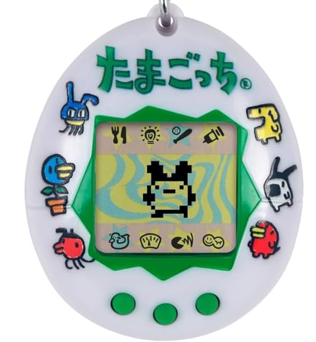 TAMAGOTCHI 42816 Toys Original Japanisches Logo, Pflege, Ernährung – virtuelles Haustier mit Kette zum Spielen unterwegs, Einzeln, M von TAMAGOTCHI