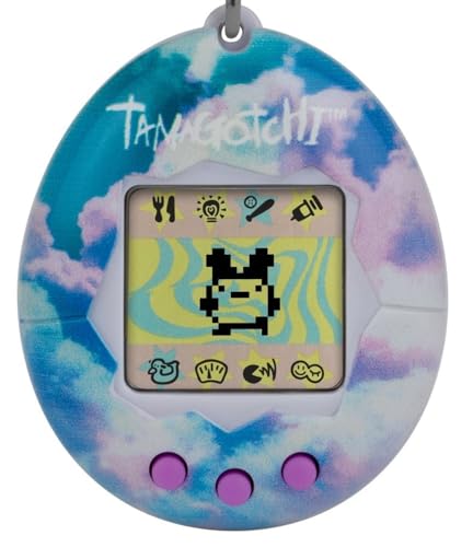 TAMAGOTCHI 42948NBNP Original Bandai Himmel-Gehäuse mit Kette - Das Original Virtual-Reality-Haustier, Blau von TAMAGOTCHI