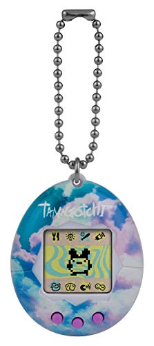 TAMAGOTCHI 42948NBNP Original Bandai Himmel-Gehäuse mit Kette - Das Original Virtual-Reality-Haustier, Blau von TAMAGOTCHI