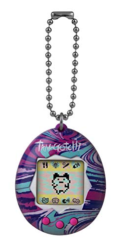 TAMAGOTCHI 42952NBNP Original Bandai marmoriertes Gehäuse mit Kette - Das Virtual-Reality-Haustier, Mehrfarbig von TAMAGOTCHI