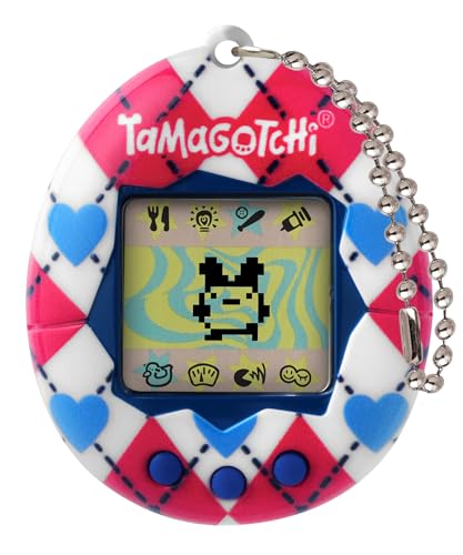 TAMAGOTCHI Bandai Original - Argyle Heart - Elektronisches virtuelles Tier mit Farbdisplay, Spielen - Interaktives Haustier auf Deutsch - Spielzeug für Kinder ab 8 Jahren - 42981 von TAMAGOTCHI