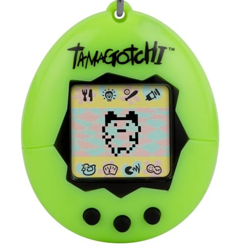 Tamagotchi 42926NBNP Original,Neon, füttern, pflegen, großziehen, virtuelles Haustier mit Kette zum Spielen für unterwegs von TAMAGOTCHI