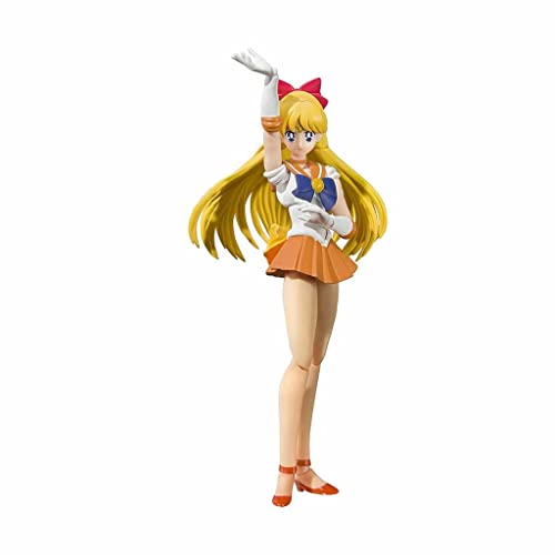 Bandai S.H. Figuarts Sailor Moon Sailor Venus Animation Color Edition Artemis 14cm Action Figur von TAMASHII NATIONS