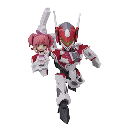 Bandai Tamashii Nations Macross Delta Fahrzeug mit Figur Tiny Session VF-31C Siegfried (Mirage Farina Jenius Use) mit Makina Nakajima 10 c von BANDAI SPIRITS