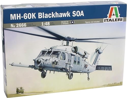 Italeri 510002666-1:48 MH-60K Blackhawk SOA, Nicht Bemalt von Italeri