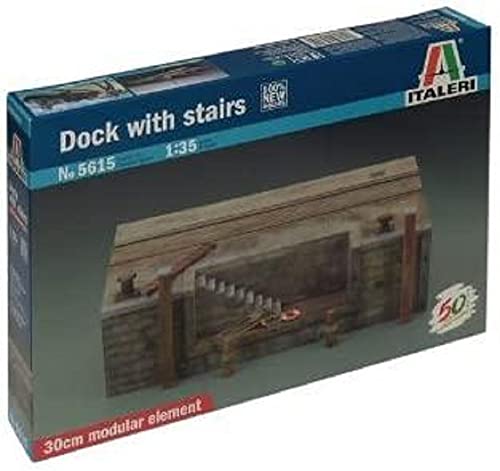 Italeri 510005615 Models Dock with Stairs Kit Italien Modellbausatz, Nicht bemalt, Small von Italeri