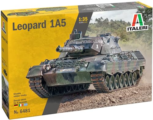 Italeri 510006481-1:35 Leopard 1 A5, Nicht Bemalt von Italeri