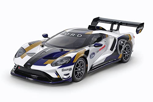 TAMIYA 1:10 RC Ford GT Mk.II 2020 (TT-02), ferngesteuertes Auto, RC Fahrzeug, Modellbau, Bausatz zum Zusammenbauen, Bausatzmodell 58689 Mehrfarbig von TAMIYA