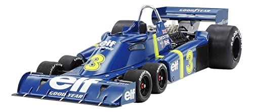 TAMIYA 12036 1:12 Tyrell P34 Six Wheeler m.Ätz-Teile - originalgetreue Nachbildung, Modellbau, Plastik Bausatz, Basteln, Hobby, Kleben, Modellbausatz, Zusammenbauen, unlackiert, Mehrfarbig, Mittel von TAMIYA