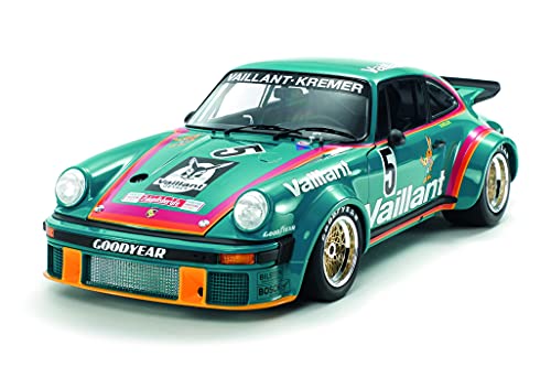 TAMIYA 12056-000 Porsche 1:12 934 Vaillant, originalgetreue Nachbildung, Modellbau, Plastik Bausatz, Basteln, Hobby, Kleben, Modellbausatz, Zusammenbauen, unlackiert von TAMIYA