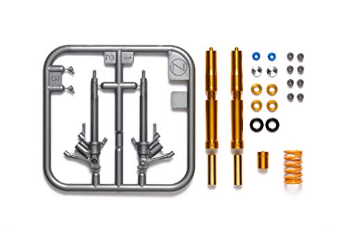 TAMIYA 12690 Honda 1:12 Gabel-Set CBR 1000RR-R Fireb, originalgetreue Nachbildung, Modellbau, Plastik Bausatz, Basteln, Hobby, Kleben, Modellbausatz, Zusammenbauen, unlackiert, Silber von TAMIYA