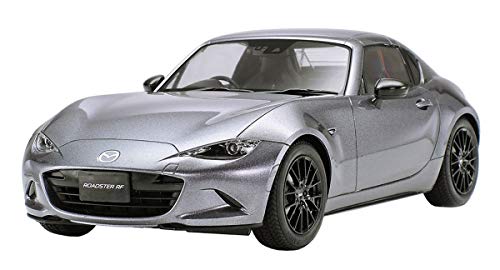 TAMIYA 24353 Mazda Fahrzeug 1:24 MX-5 RF, originalgetreue Nachbildung, Modellbau, Plastik Bausatz, Basteln, Hobby, Kleben, Modellbausatz, Zusammenbauen, unlackiert, weiß von TAMIYA