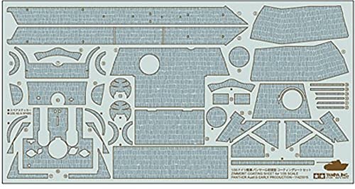 Tamiya 300012646-1:35 WWII Zimmerit Bogen Panther G Early, Mittel von TAMIYA