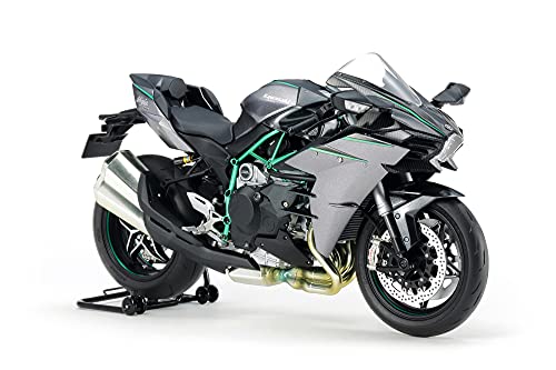 TAMIYA 300014136 14136 1:12 Kawasaki Ninja H2 Carbon, originalgetreue Nachbildung, Modellbau, Plastik Bausatz, Basteln, Hobby, Kleben, Modellbausatz, Zusammenbauen, unlackiert, Mittel von TAMIYA