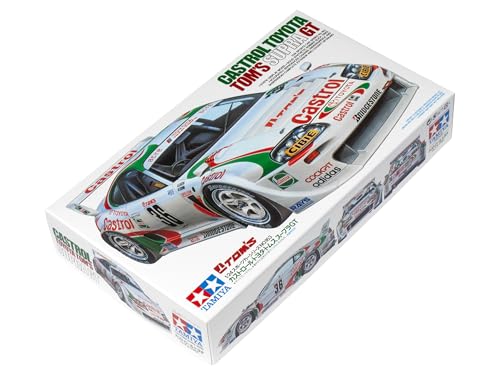 Tamiya 24163 1:24 Castrol Toyota Tom´s Supra GT, Modellbausatz,Plastikbausatz, Bausatz zum Zusammenbauen, detaillierte Nachbildung, Rot/Ausflug, einfarbig (Getaway Solids) von TAMIYA