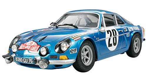 Tamiya 300024278 Renault Fahrzeug 300024278-1:24 Alpine A110 ´71 Monte Carlo,originalgetreue Nachbildung, Plastik Bausatz, Basteln, Modellbausatz, Zusammenbauen, unlackiert, Mehrfarbig von TAMIYA