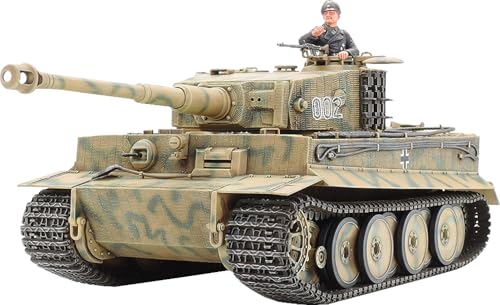 TAMIYA 300035194 300035194-1:35 WWII Sonderkraftfahrzeug 181 Tiger I Mid Production (1),originalgetreue Nachbildung, Plastik Bausatz, Basteln, Modellbausatz, Zusammenbauen, unlackiert, grün von TAMIYA