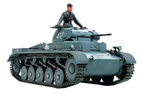 TAMIYA 300035292 300035292-1:35 WWII Deutsche Panzerkampfwagen II Ausführung A/B/C (1),originalgetreue Nachbildung, Plastik Bausatz, Basteln, Modellbausatz, Zusammenbauen, unlackiert, Blau, Schwarz von TAMIYA